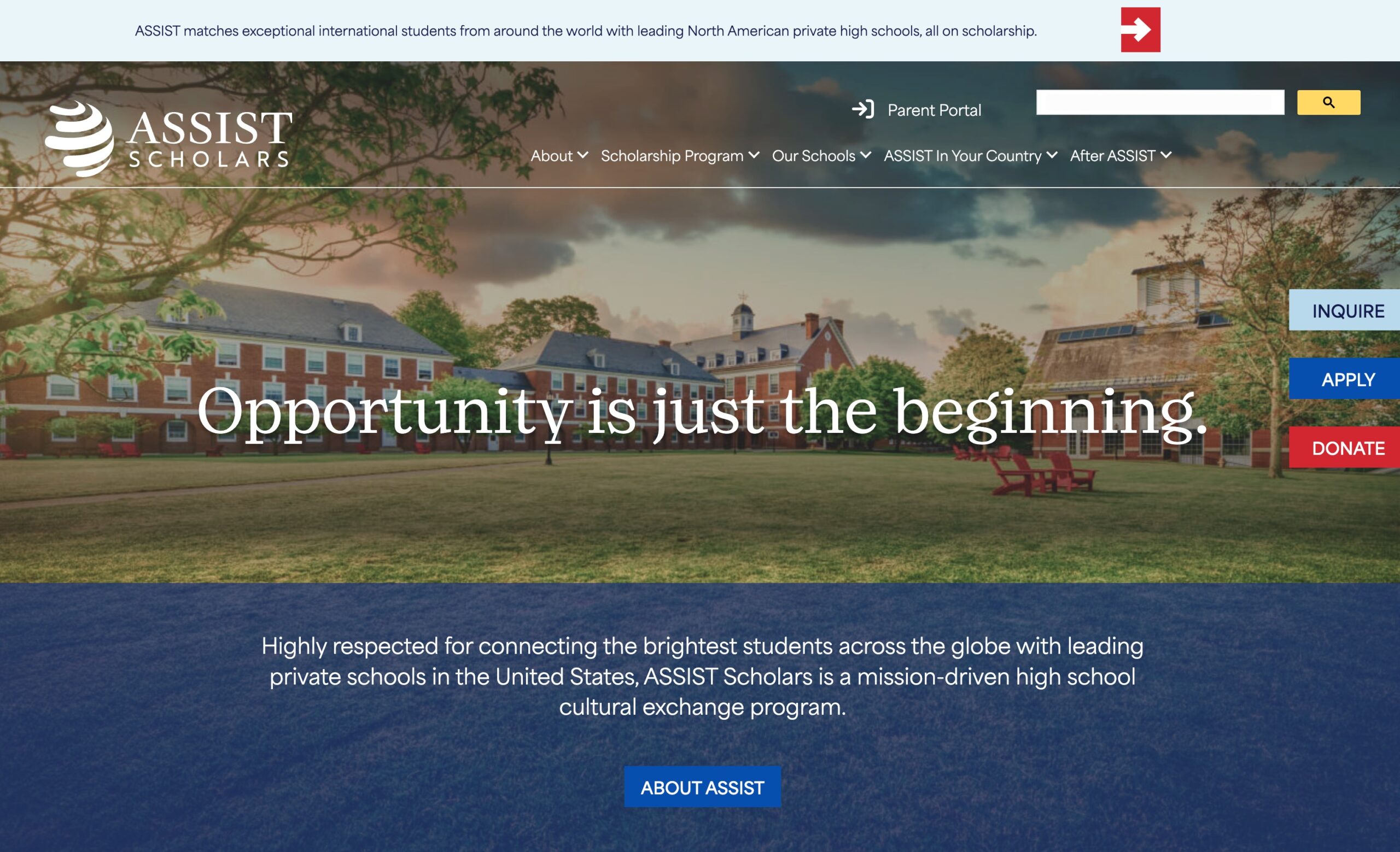 American High School Scholarships ASSIST Scholars scaled 1 Học bổng du học Mỹ cho học sinh cấp 3: Cơ hội và Hướng dẫn chi tiết