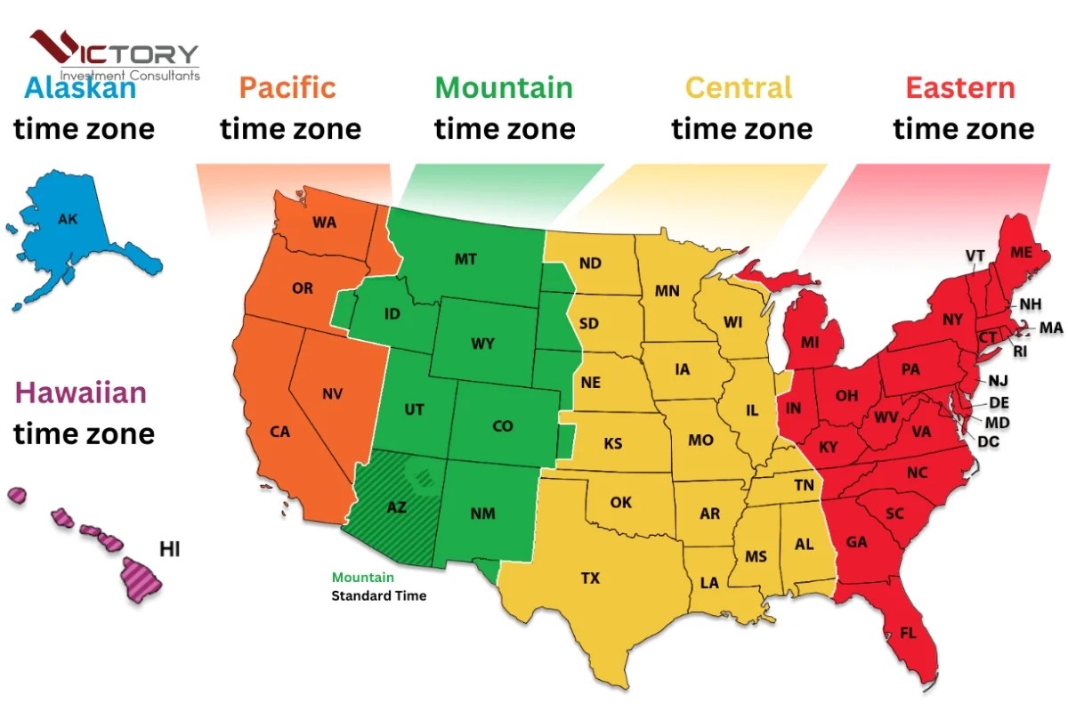 múi giờ mỹ so với việt nam